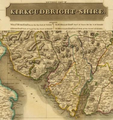 Kirkcudbrightshire Map of 1830